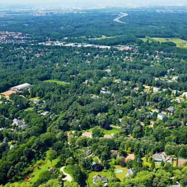 Luchtfoto de groene zes