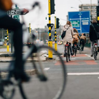 Fietsverkeer tijdens de spits