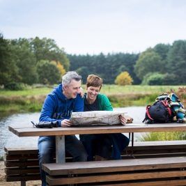 Uitsnede fiets- en wandelkaarten