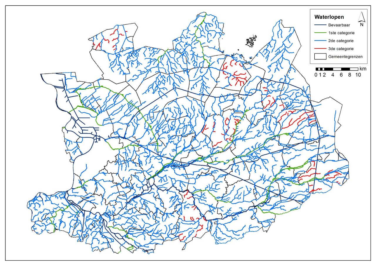 Waterlopenkaart Provincie Antwerpen