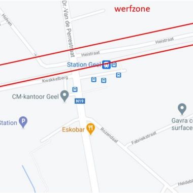 Werfzone werken stad Geel