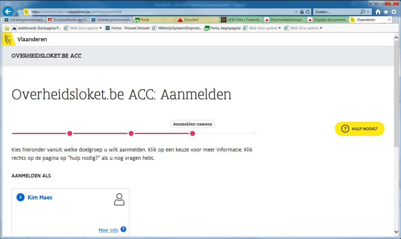 Aanmelden overheidsloket